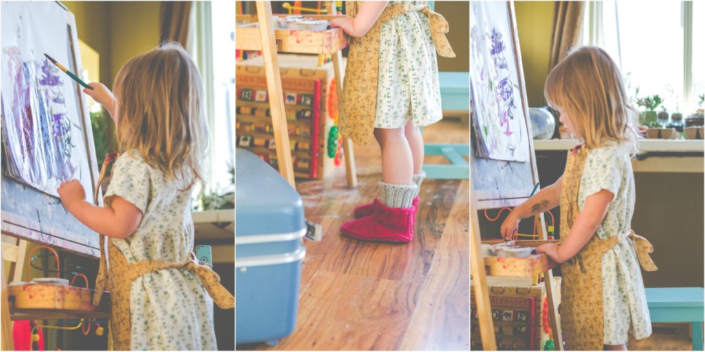 Lifestyle photographer | kids painting | traveling photographer living on a bus | bus conversion | capturing children | photography | peaceful learning | unschooling | preschooler | homeschool | learning through play | utah photographer